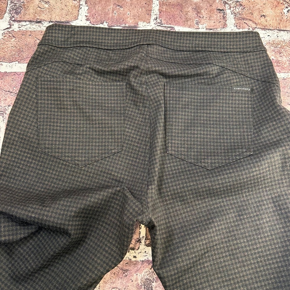 Sanctuary Womens Brown Black Micro Houndstooth Pull On Leggings Pants Size M - Picture 6 of 14